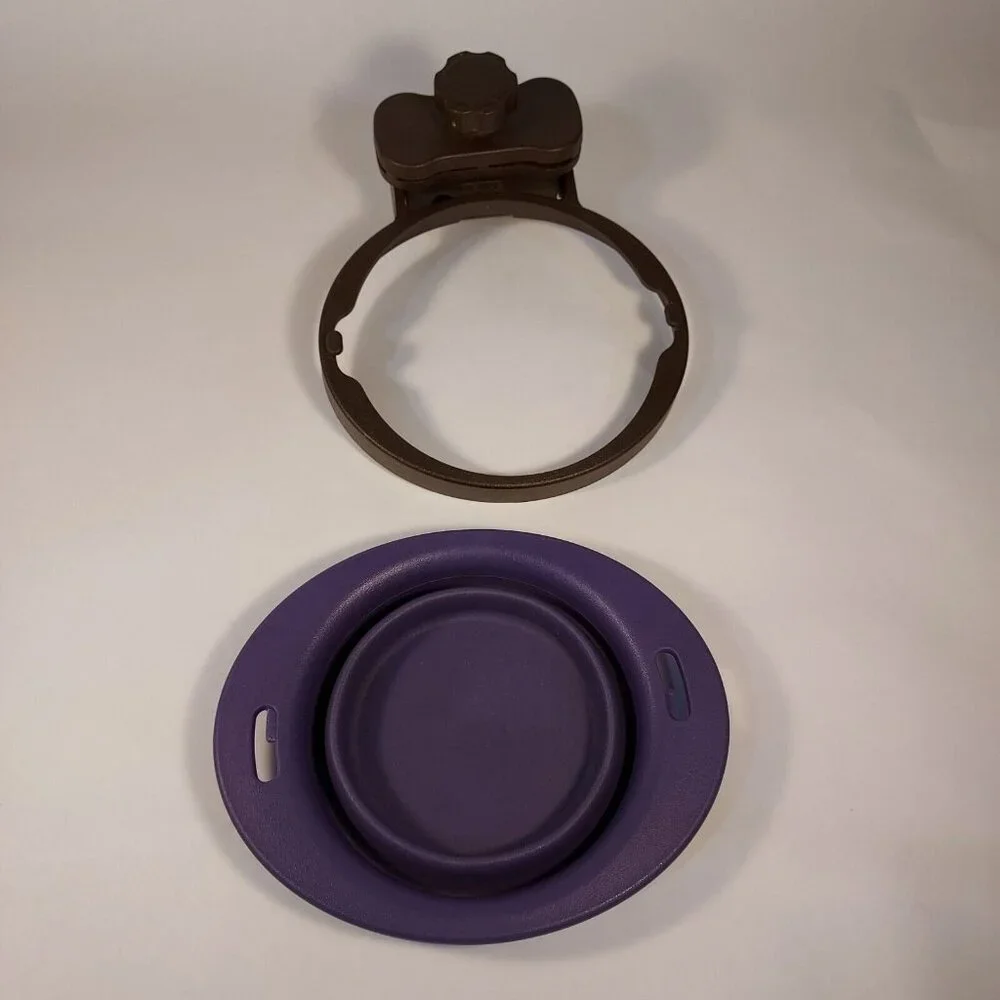 Pet Travel Bowls Collapsible Set Of 2 Small Create Purple Petcore